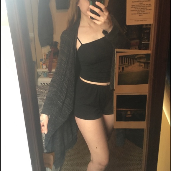 ZARA Knit Asymmetrical Multi-Gray Cardigan - Picture 3 of 7